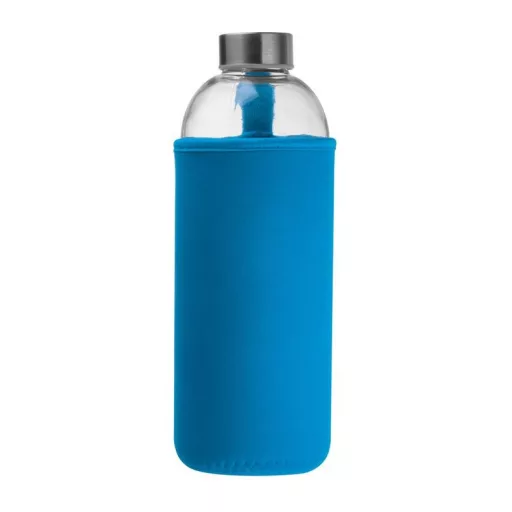 Üveg ivópalack neoprén tokban, 1000 ml, Világos Kék