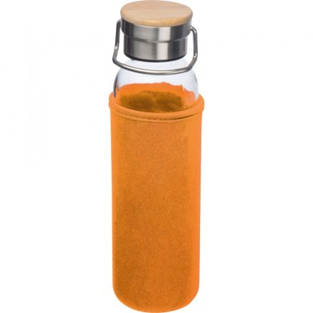 Üveg ivópalack neoprén tokban, Narancssárga