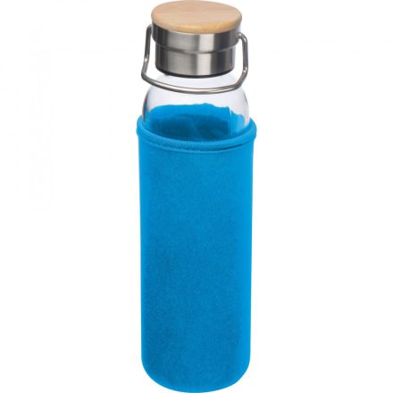 Üveg ivópalack neoprén tokban, Világos Kék