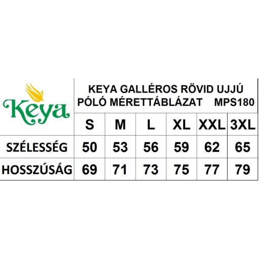 Keya galléros piké póló, royal - S