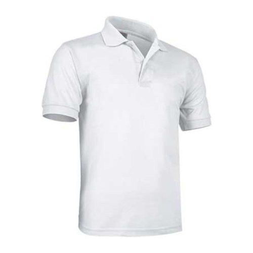 Valento ULISES, rövid ujjú, unisex galléros póló, White-S