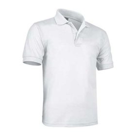   Valento ULISES, rövid ujjú, unisex galléros póló, White-XL