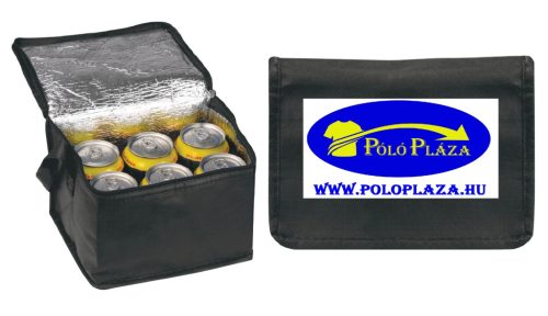 Emblémázott Non-woven hűtőtáska, Fekete