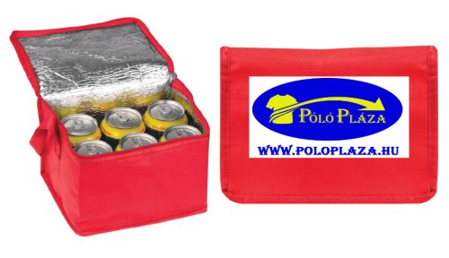 Emblémázott Non-woven hűtőtáska, Piros