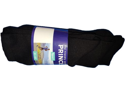 PRINCE unisex talpfrottíros sportzokni 3 páras csomagban, fekete 35-46