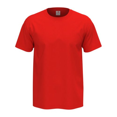 Stedman Comfort, körkötött rövid ujjú férfi póló, Scarlet Red-S