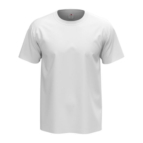 Stedman Comfort, körkötött rövid ujjú férfi póló, White-M
