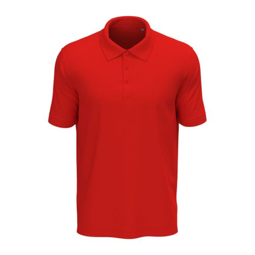 Stedman Lux klasszikus fazonú férfi galléros póló, Scarlet Red-2XL