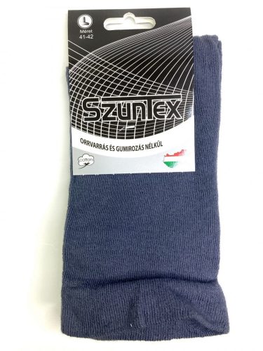 Szuntex gumi nélküli pamut zokni, világosszürke-37-38