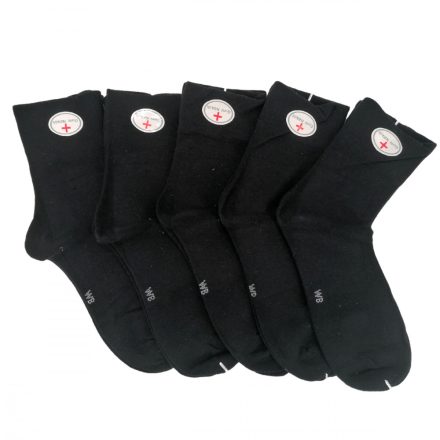 Mr.Pamut gumi nélküli NŐI zokni 5 páras csomagban, fekete