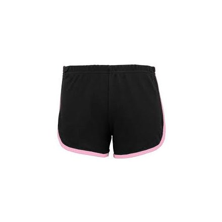 AA7301 Női pamut short, futónadrág American Apparel, Black/Pink-XS