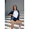 AA7301 Női pamut short, futónadrág American Apparel, Black/White-L