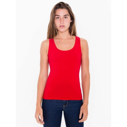 AA8308 Női sztrecs pamut ujjatlan póló-trikó American Apparel, Red-2XL