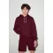 AAMT498 unisex kapucnis pulóver American Apparel, Peppered Cranberry-XL