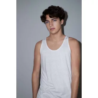   AAPL408 szublimálható unisex ujjatlan póló American Apparel, White-L