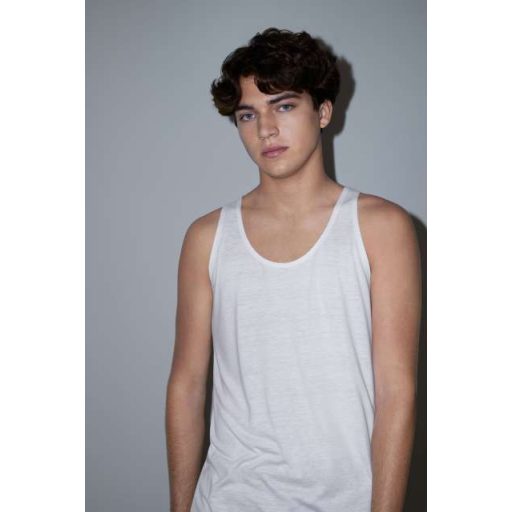 AAPL408 szublimálható unisex ujjatlan póló American Apparel, White-L