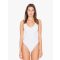 AARSA8336 Női sporthátú ujjatlan pamut sztreccs body American Apparel, White-S