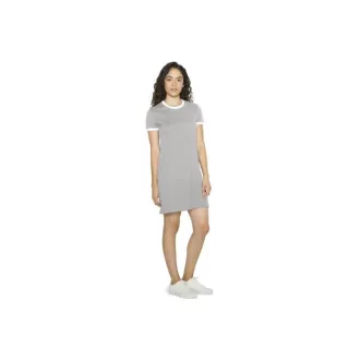   AARSABB3274 Női rövid ujjú pólóruha American Apparel, Heather Grey-XS
