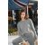 AARSATR3353 Női kapucnis hosszú ujjú rövid derekú póló American Apparel, Athletic Grey-M