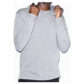   AARSATR436 unisexhosszú ujjú kapucnis póló American Apparel, Athletic Grey-XL