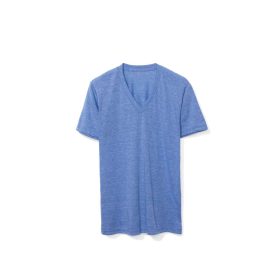   AATR461 V-nyakú unisex tri-blend rövid ujjú póló American Apparel, Athletic Blue-S