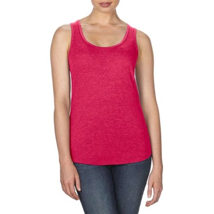ANL6751 ívelt aljjú sporthátú ujjatlan női póló-trikó Anvil, Heather Red-XL