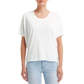   ANL36PV rövid ujjú laza szabású Női póló Anvil, White-XL