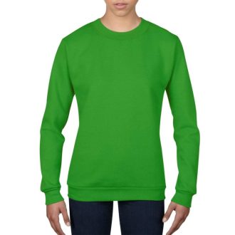 Vékony környakas Női pulóver Anvil ANL71000, Zöld-L