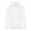 Just Hoods Uniszex laza szabású kapucnis pulóver AWJH001, Arctic White-3XL