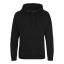 Just Hoods Uniszex laza szabású kapucnis pulóver AWJH001, Black Smoke-M