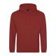 Just Hoods Uniszex laza szabású kapucnis pulóver AWJH001, Brick Red-3XL