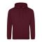 Just Hoods Uniszex laza szabású kapucnis pulóver AWJH001, Burgundy-3XL