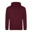 Just Hoods Uniszex laza szabású kapucnis pulóver AWJH001, Burgundy-4XL