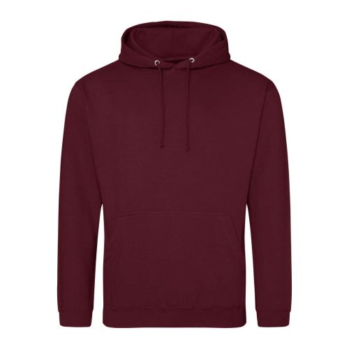 Just Hoods Uniszex laza szabású kapucnis pulóver AWJH001, Burgundy-XS