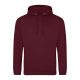 Just Hoods Uniszex laza szabású kapucnis pulóver AWJH001, Burgundy-XS