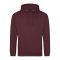 Just Hoods Uniszex laza szabású kapucnis pulóver AWJH001, Burgundy Smoke-S