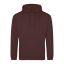 Just Hoods Uniszex laza szabású kapucnis pulóver AWJH001, Chocolate Fudge Brownie-XL