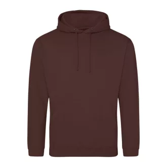   Just Hoods Uniszex laza szabású kapucnis pulóver AWJH001, Chocolate Fudge Brownie-XS