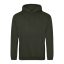 Just Hoods Uniszex laza szabású kapucnis pulóver AWJH001, Combat Green-2XL