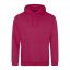 Just Hoods Uniszex laza szabású kapucnis pulóver AWJH001, Cranberry-2XL