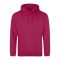 Just Hoods Uniszex laza szabású kapucnis pulóver AWJH001, Cranberry-S