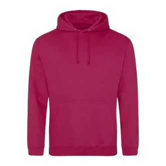   Just Hoods Uniszex laza szabású kapucnis pulóver AWJH001, Cranberry-XS