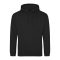 Just Hoods Uniszex laza szabású kapucnis pulóver AWJH001, Deep Black-S