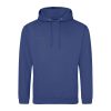 Just Hoods Uniszex laza szabású kapucnis pulóver AWJH001, Denim Blue-XS