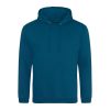Just Hoods Uniszex laza szabású kapucnis pulóver AWJH001, Deep Sea Blue-XS