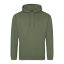 Just Hoods Uniszex laza szabású kapucnis pulóver AWJH001, Earthy Green-3XL