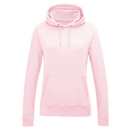 Just Hoods Női kapucnis pulóver bolyhozott belsővel AWJH001F, Baby Pink-L