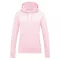Just Hoods Női kapucnis pulóver bolyhozott belsővel AWJH001F, Baby Pink-XL
