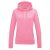 Just Hoods Női kapucnis pulóver bolyhozott belsővel AWJH001F, Candyfloss Pink-2XL