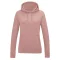 Just Hoods Női kapucnis pulóver bolyhozott belsővel AWJH001F, Dusty Pink-XS